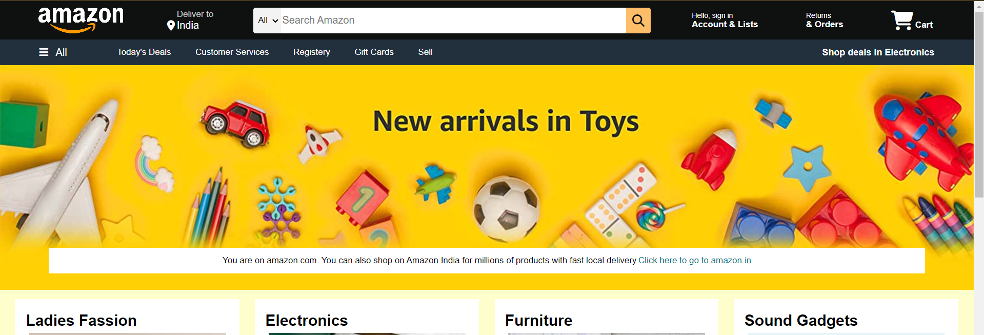 Amazon's Landing Page Clone